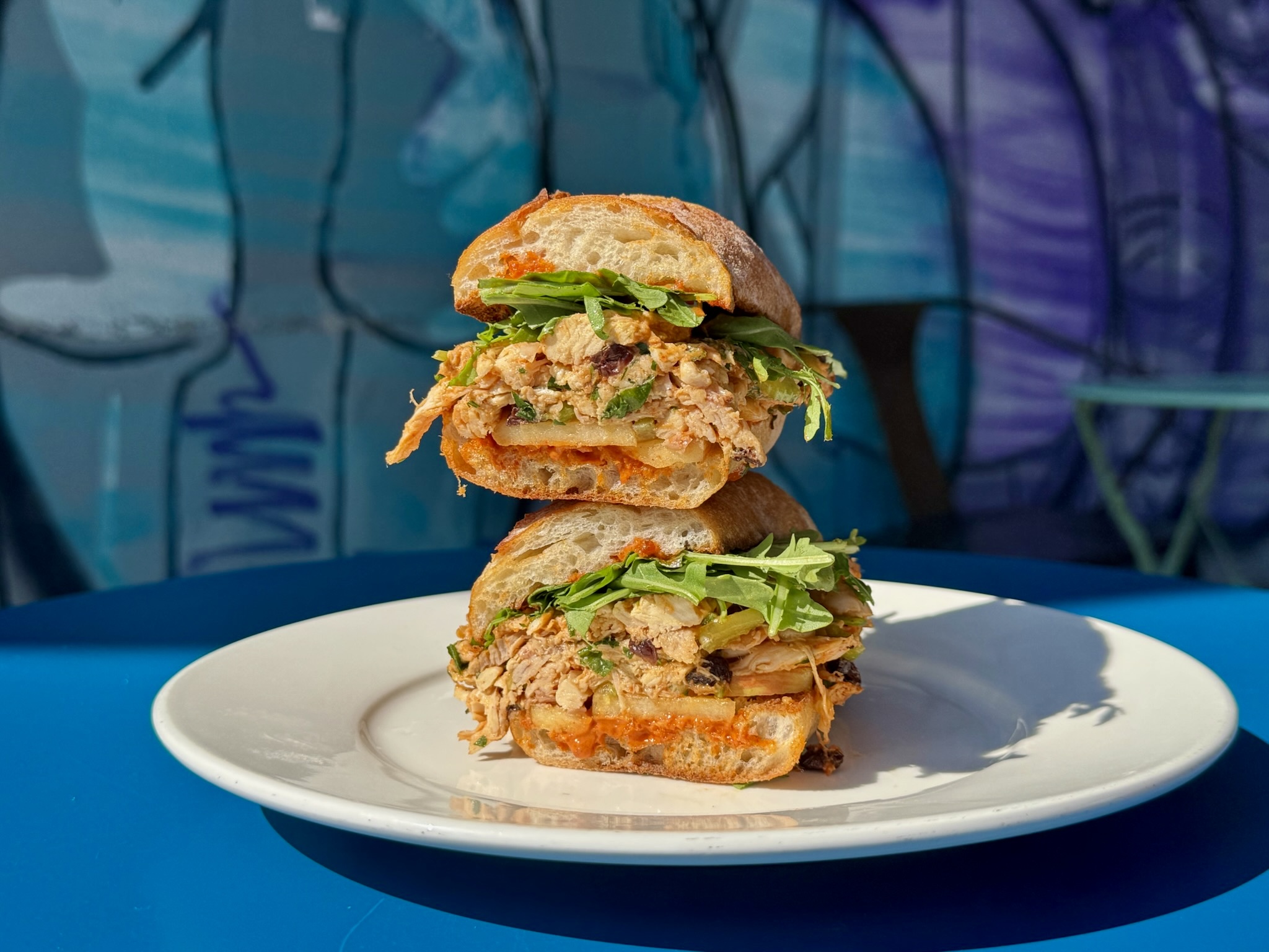 An individual Foster Sundry sandwich, standing in for the planned catering photograph.